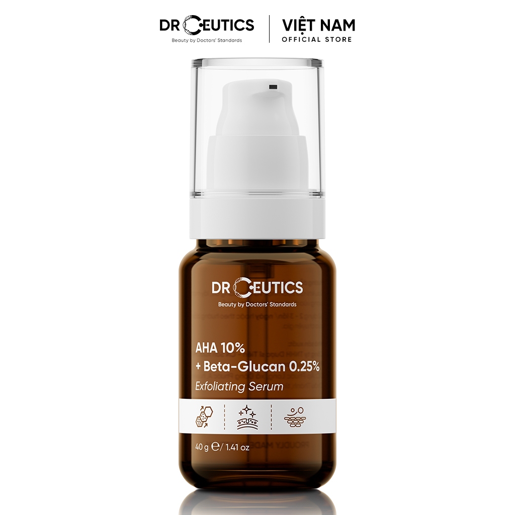 [Chính hãng]DrCeutics Serum AHA Tẩy Tế Bào Chết Hóa Học AHA 10% + Beta-Glucan 0.25% Exfoliating Seru