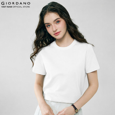 GIORDANO Áo Thun Nữ Ngắn Tay Cổ Tròn C-Neck Tee 5326246