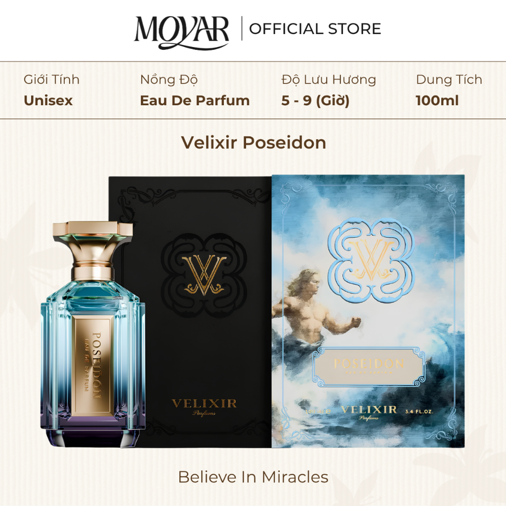 Nước Hoa Velixir Poseidon | Nước Hoa Unisex | Moyar Perfume