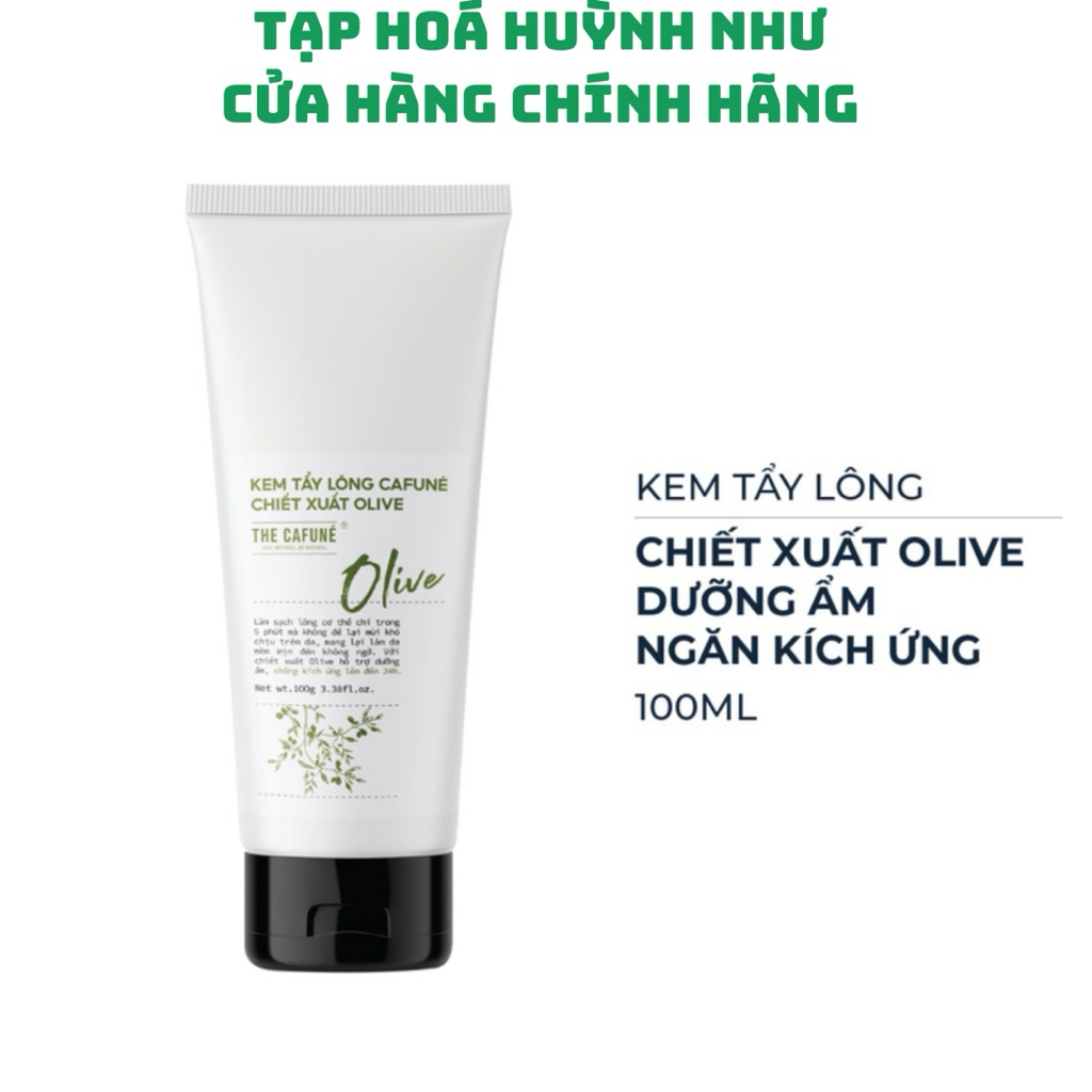 [CHÍNH HÃNG]<chai 100ml>Kem tẩy lông the Cafuné chiết xuất Olive