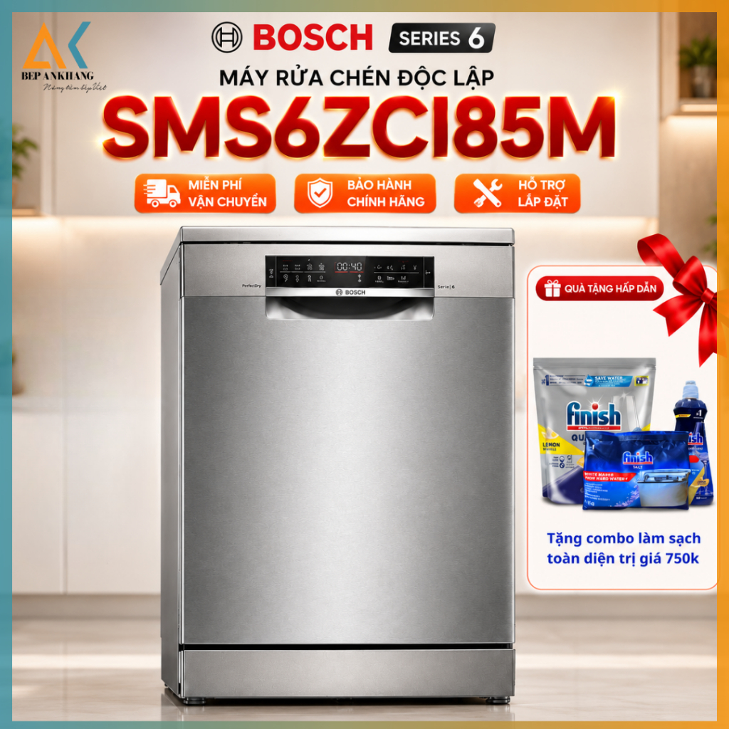 [ Chính Hãng ] Máy rửa chén Bosch Series 6 - SMS6ZCI85M/ SMS6ZCI16E/ SMS6ZCI00P/ SMS6ZCI01P/ SMS6ZCI
