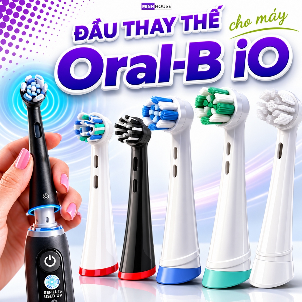 Đầu bàn chải điện cho Oral-B iO iO2 iO3 iO4 iO5 iO6 iO7 iO8 iO9 iO10 Ultimate Gentle Radiant Daily C