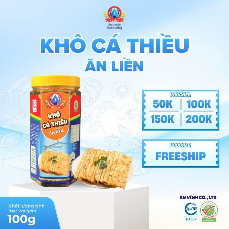 Khô Cá Thiều Ăn Liền Tiện Lợi Đạt Chuẩn HACCP An Vĩnh 100g