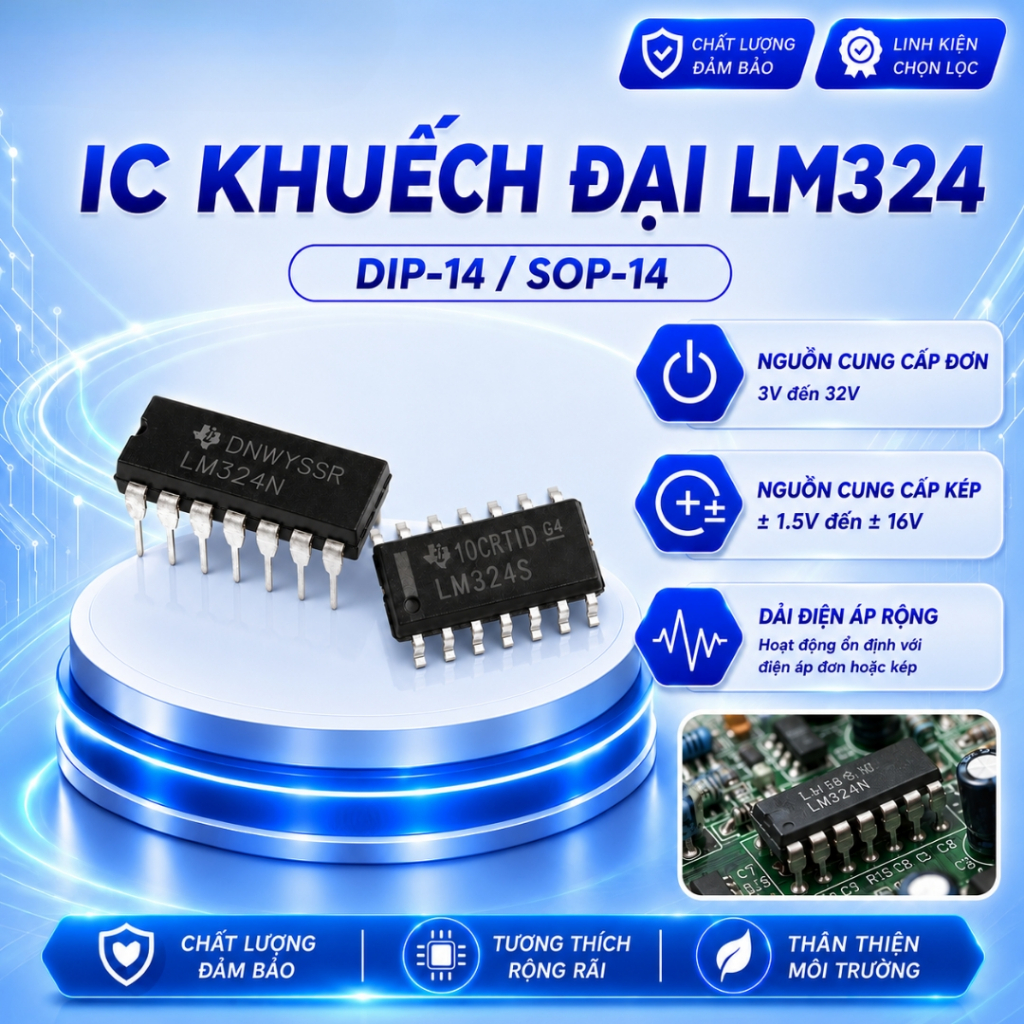 LM324 LM324DR SOP-14 chính hãng TI