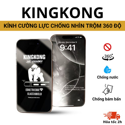 Kính Cường Lực KINGKONG K12 Chống Nhìn Trộm 360 Độ, Bảo Vệ Màn Hình Tốt, Chống Trầy Xước, Hạn Chế Va Đập, Cảm Ứng Nhạy