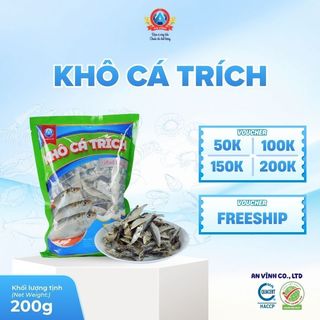 Khô Cá Trích Đậm Vị Hấp Dẫn Đạt Chuẩn HACCP An Vĩnh 200g