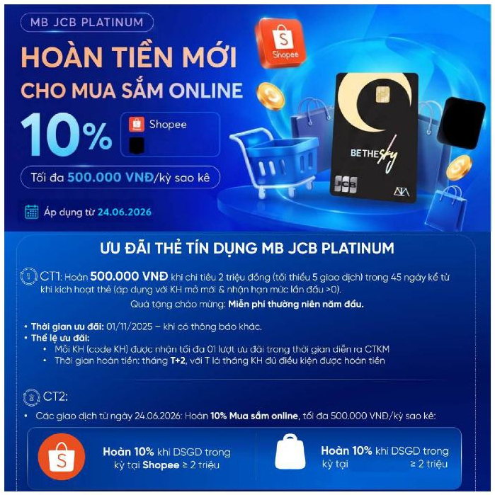 Thẻ MBBank JCB Platinum