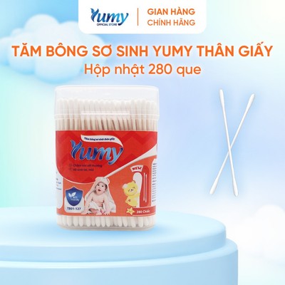 Combo 10 hộp Tăm bông cho trẻ sơ sinh YUMY Newborn 280 que bông mềm mịn, an toàn cho bé (TB01-127)