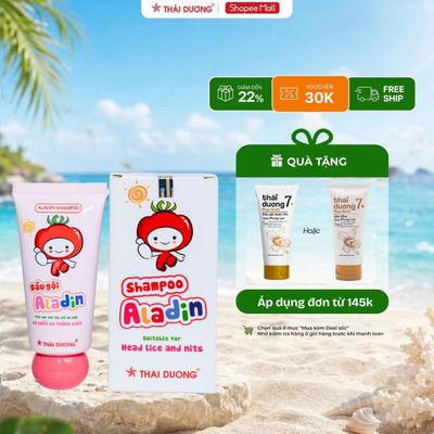 Dầu gội  ALADIN (Hộp 1 tube 30g) - dầu gội dành cho da đầu có chấy và trứng chấy - dầu gội Sao Thái Dương