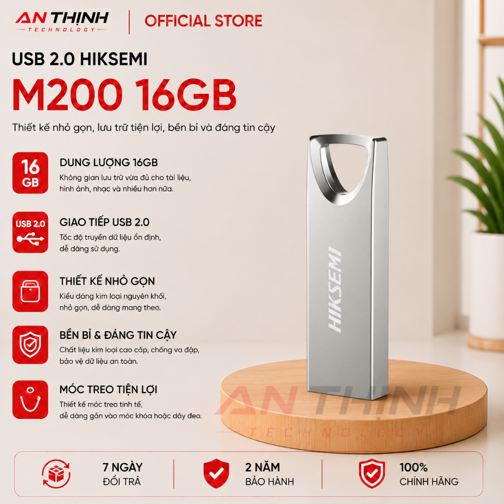 USB Hiksemi 16GB USB2.0 M200 (HS-USB-M200(STD)/16G)