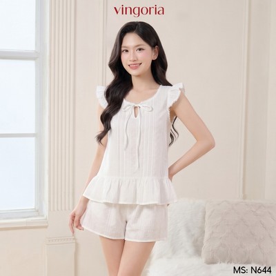 Bộ ngủ mặc nhà chất boil VINGO/VINGORIA mặc xuân hè N644