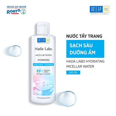 [KOL] Nước tẩy trang sạch sâu dưỡng ẩm Hada Labo Micellar Water Hydrating 240ml