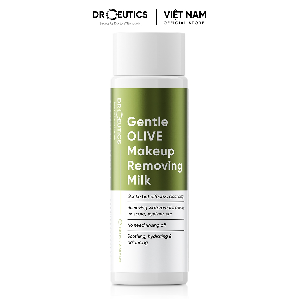 [Chính hãng]DrCeutics Sữa Tẩy Trang Olive Làm Sạch Makeup, Kem Chống Nắng Gentle OLive Makeup Removi