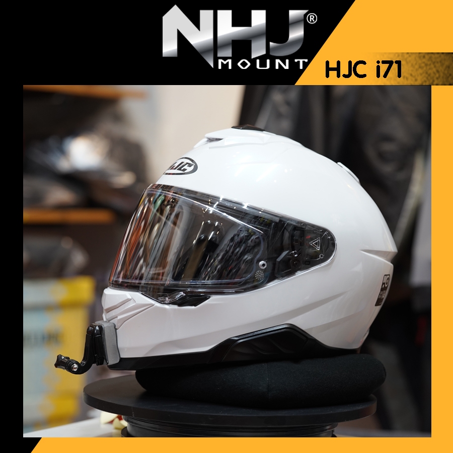 NHJ Mount gắn camera lên cằm cho fullface HJC i71 tặng kèm đế NHJ dây bảo hiểm actioncam