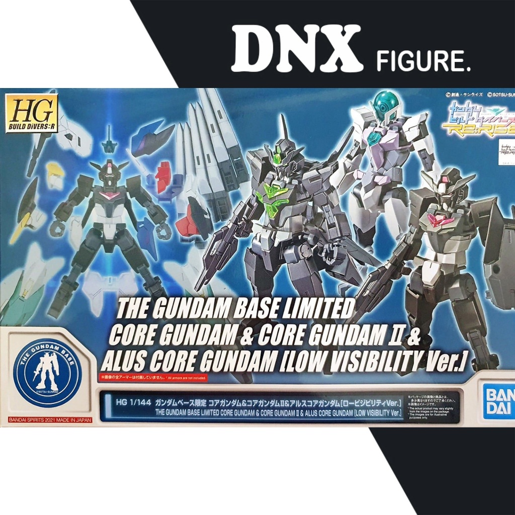 Mô Hình Lắp Ráp HG BD:R 1/144 Core Gundam & Core Gundam II & Alus Core Gundam (Low Visibility Ver) (