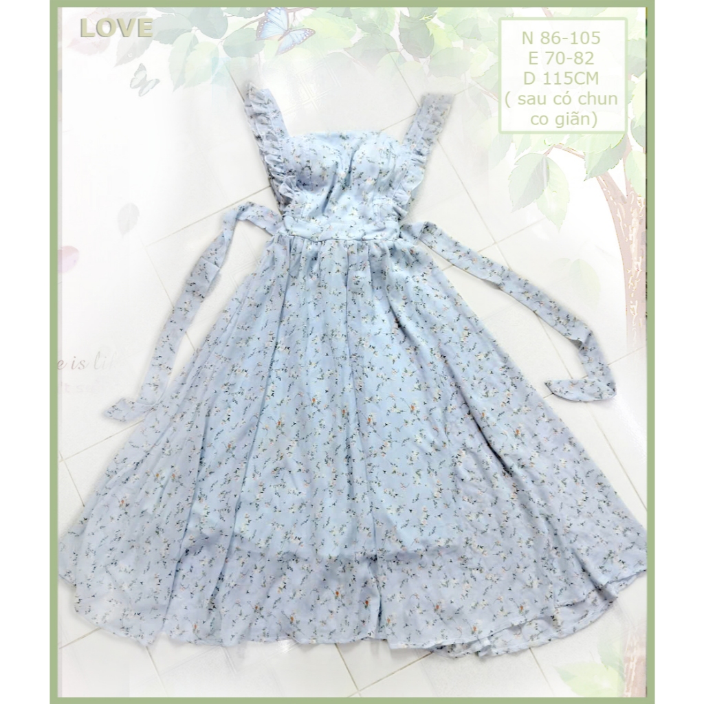 Váy Đầm xanh cổ điển size S - vintage - lolita - Pass new