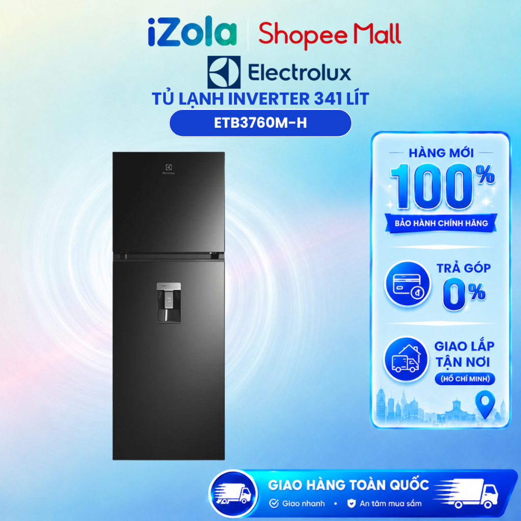 ETB3760M-H - Tủ Lạnh Electrolux Inverter 341 Lít ETB3760M-H - Hàng chính hãng