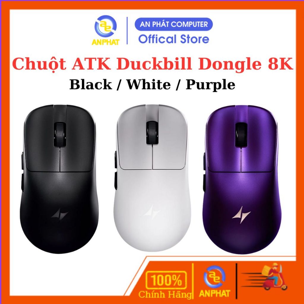 Chuột không dây ATK DuckBill Ultra | PAW3950Ultra | 8K - Chính hãng bảo hành 12 tháng