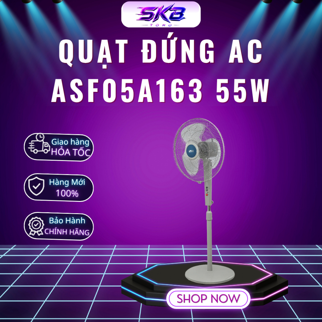 Quạt đứng AC ASF05A163 55W - 3 mức gió - Bảo Hành 24 Tháng