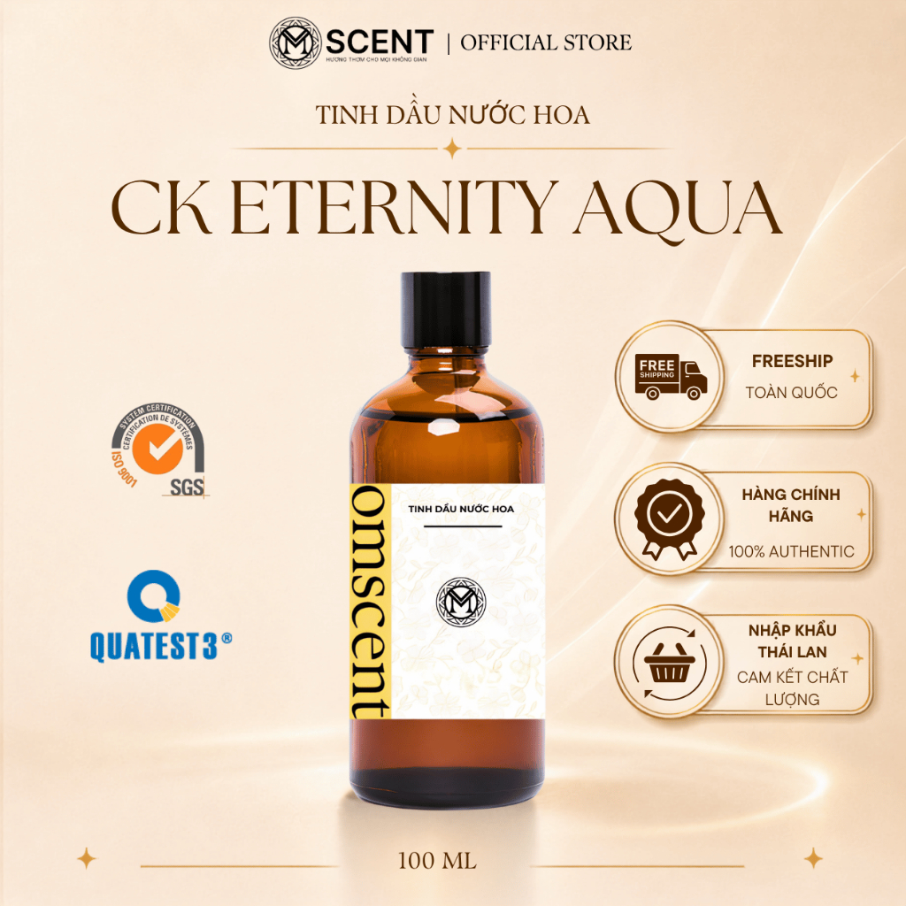 Tinh Dầu Nước Hoa OMScent CK Eternity Aqua - Hương Cam Tươi, Lavender & Xạ Hương - Tươi Mát, Thanh L