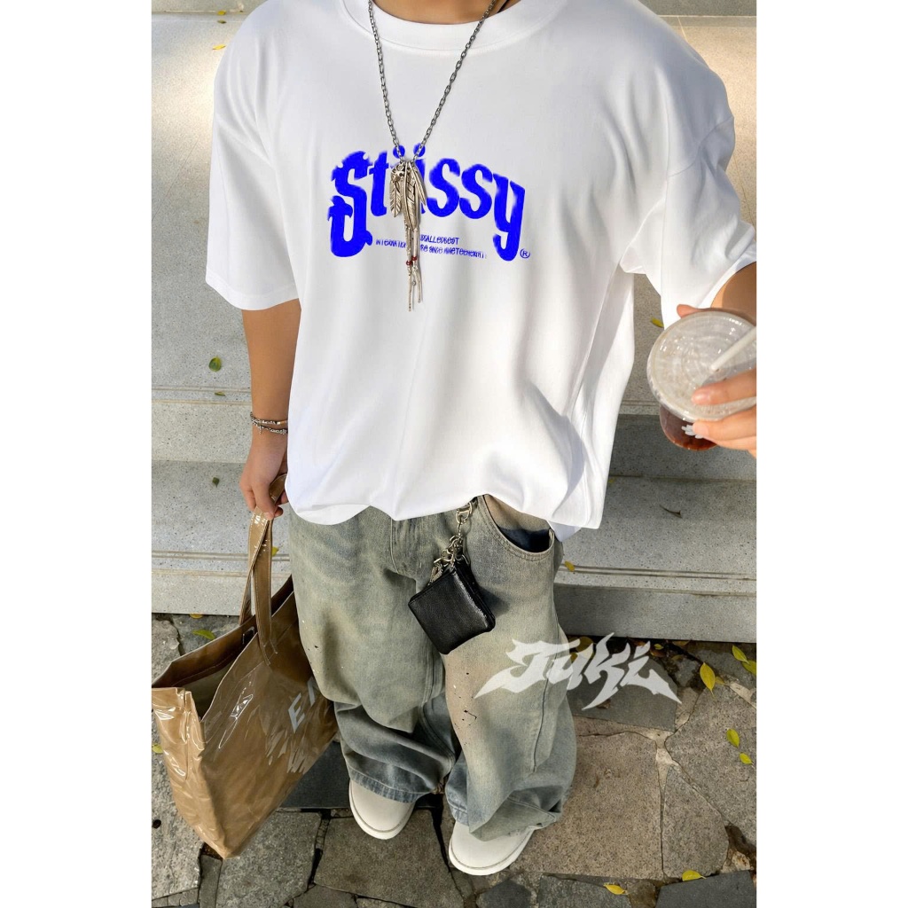 Áo Thun Unisex Stusy KITSUNE MASK Tee Oversize TUKI