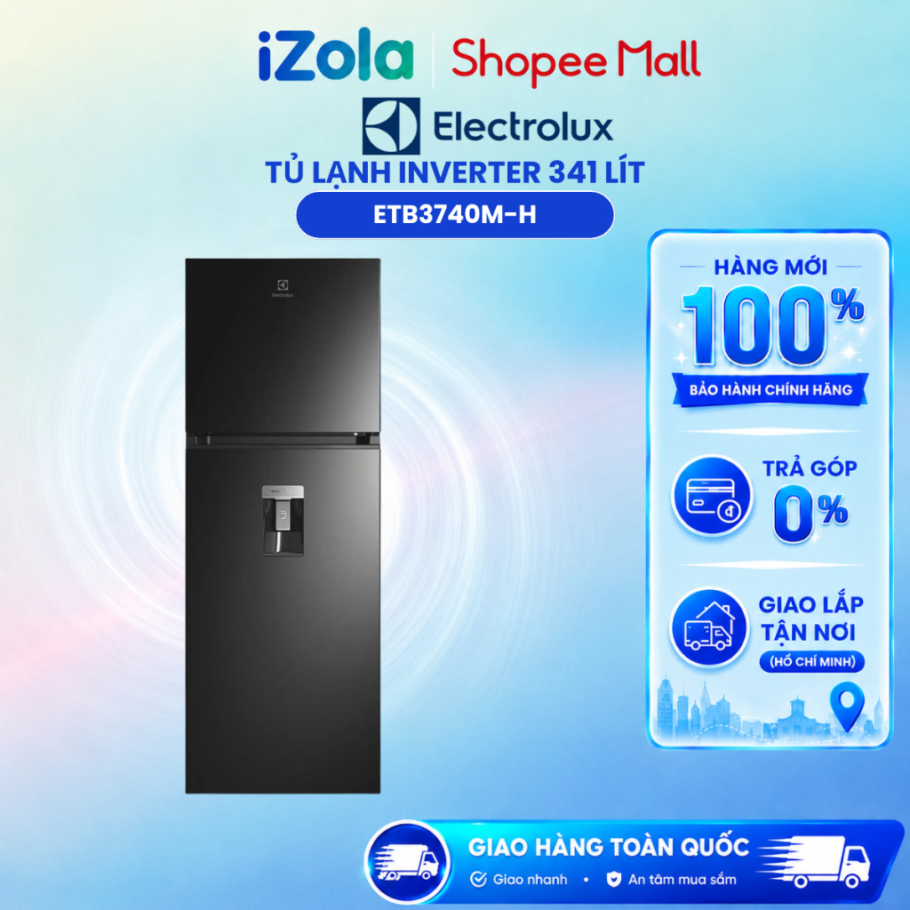 ETB3740M-H - Tủ Lạnh Electrolux Inverter 341 Lít ETB3740M-H - Hàng chính hãng