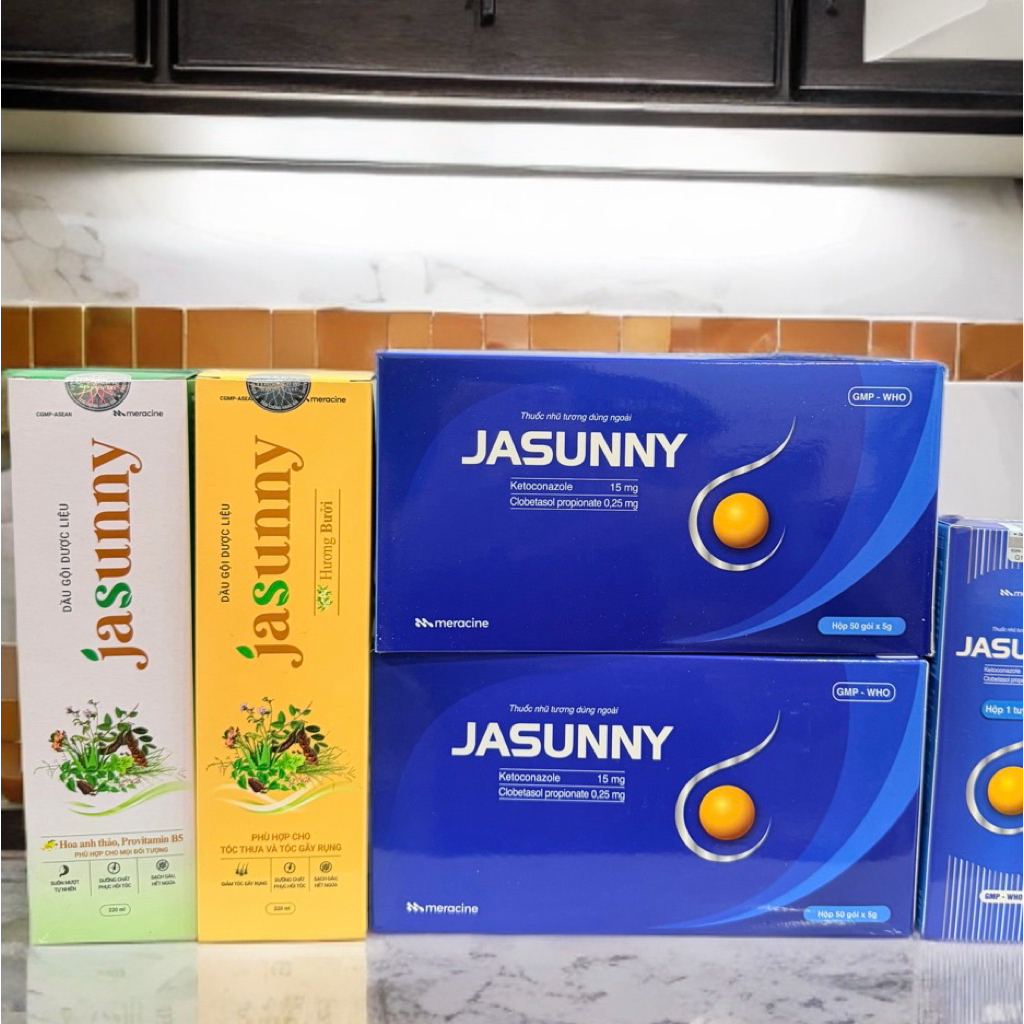 DẦU GỘI JASUNNY THIÊN NHIÊN XANH——-