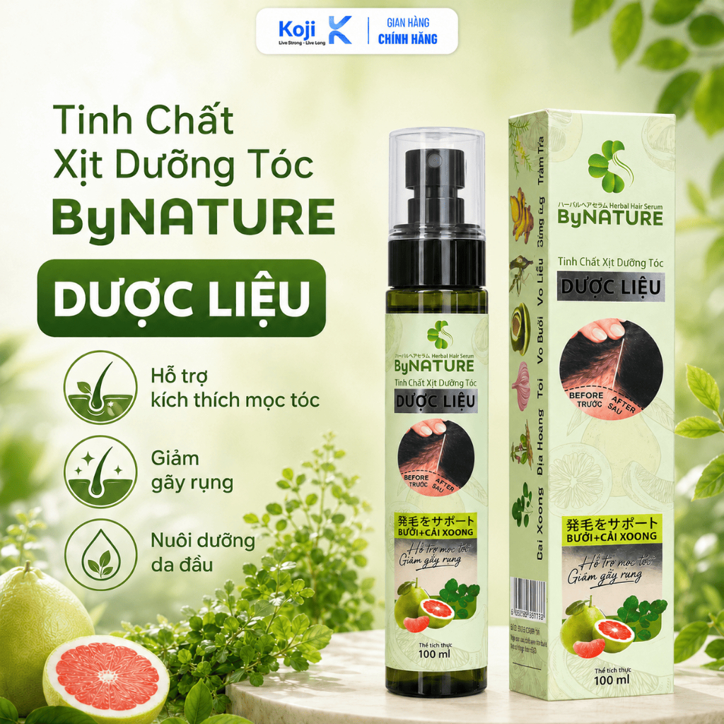 Xịt Dưỡng Kích Thích Mọc Tóc Bynature, Hỗ Trợ Giảm Gãy Rụng Và Nuôi Dưỡng Da Đầu