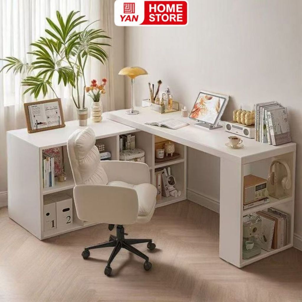 Bàn làm việc kết hợp tủ sách hiện đại thay đổi kích thước linh hoạt - gp368