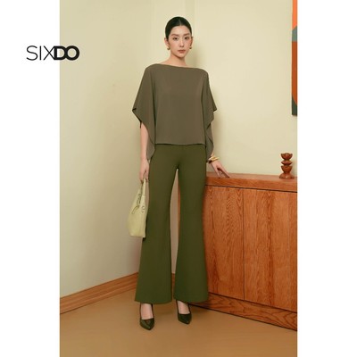 Quần dài ống loe trơn SIXDO (Teak Woven Flared Pants)