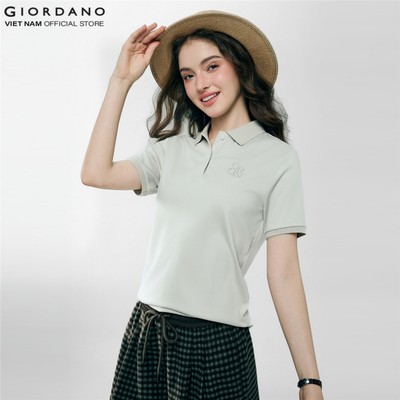 GIORDANO Áo Thun Nữ Có Cổ Thêu Logo Women Liquid Touch Short-Sleeve Embroidered Polo 5316291