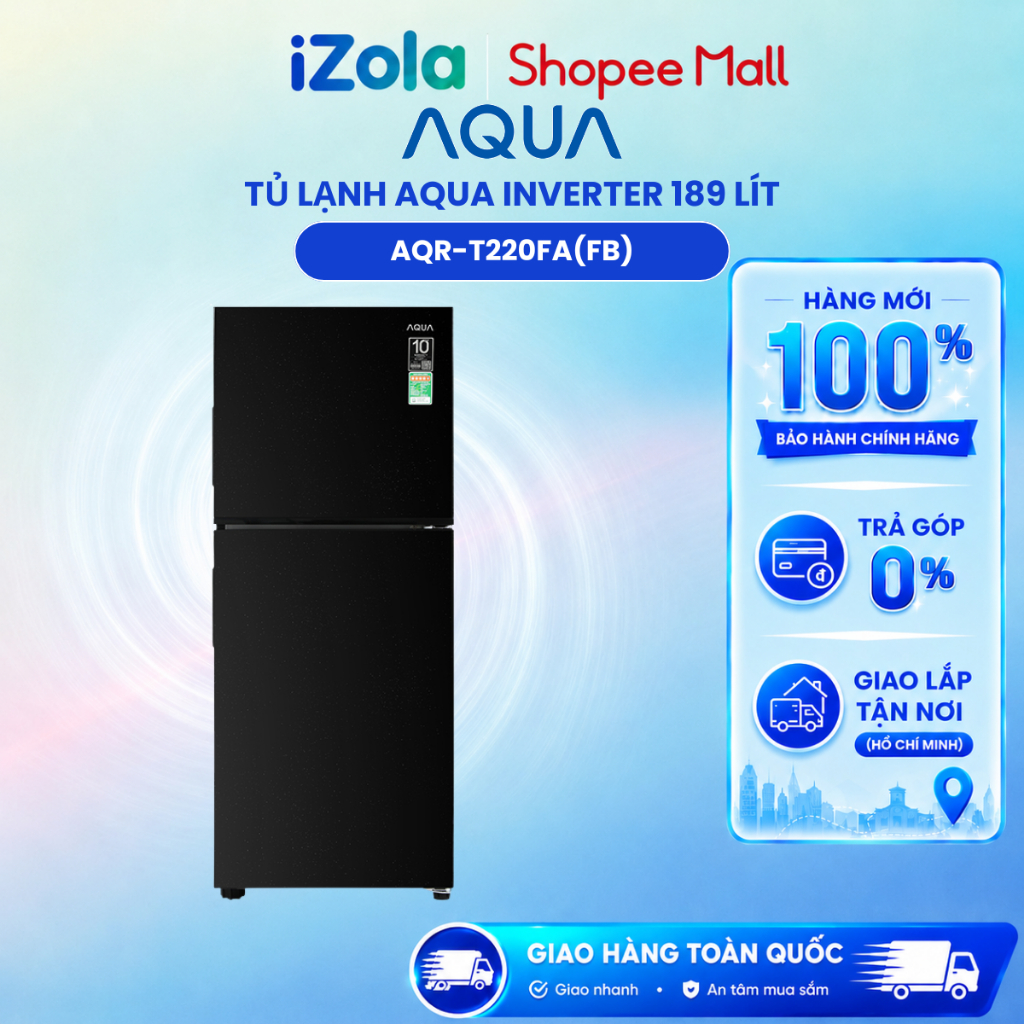 AQR-T220FA(FB) - Tủ lạnh Aqua Inverter 189 lít AQR-T220FA(FB) - Hàng chính hãng