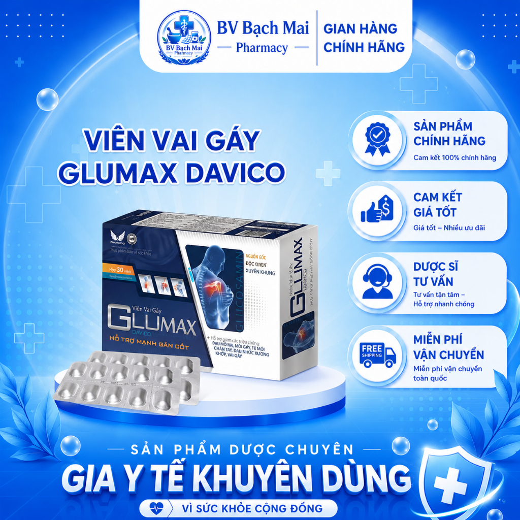 [HÀNG CHUẨN] Viên vai gáy GLUMAX - Hỗ trợ mạnh gân cốt