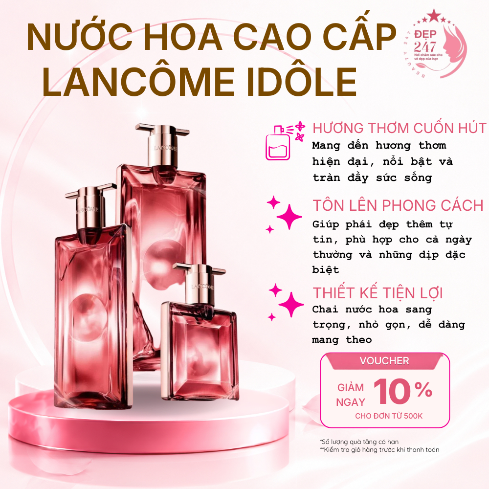 Nước Hoa Lancome Idole Power 25ML Nữ Hương Hoa Hồng Gỗ Đàn Hương Sang Trọng Cá Tính Cuốn Hút