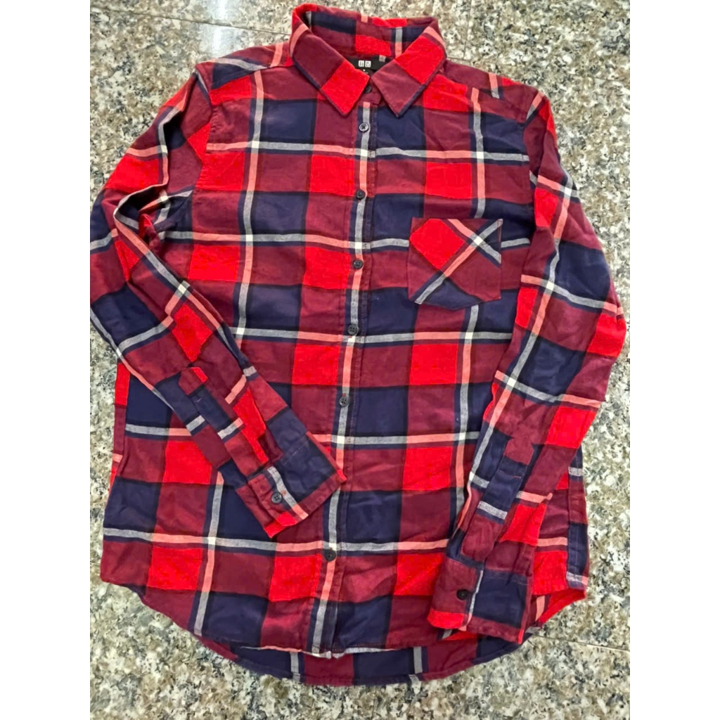Sơ Mi Caro Nữ 2Hand Uniqlo Size M