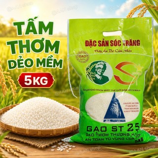 5KG  Tấm thơm  dẻo  vừa  mềm cơm -Gạo tấm dẻo
