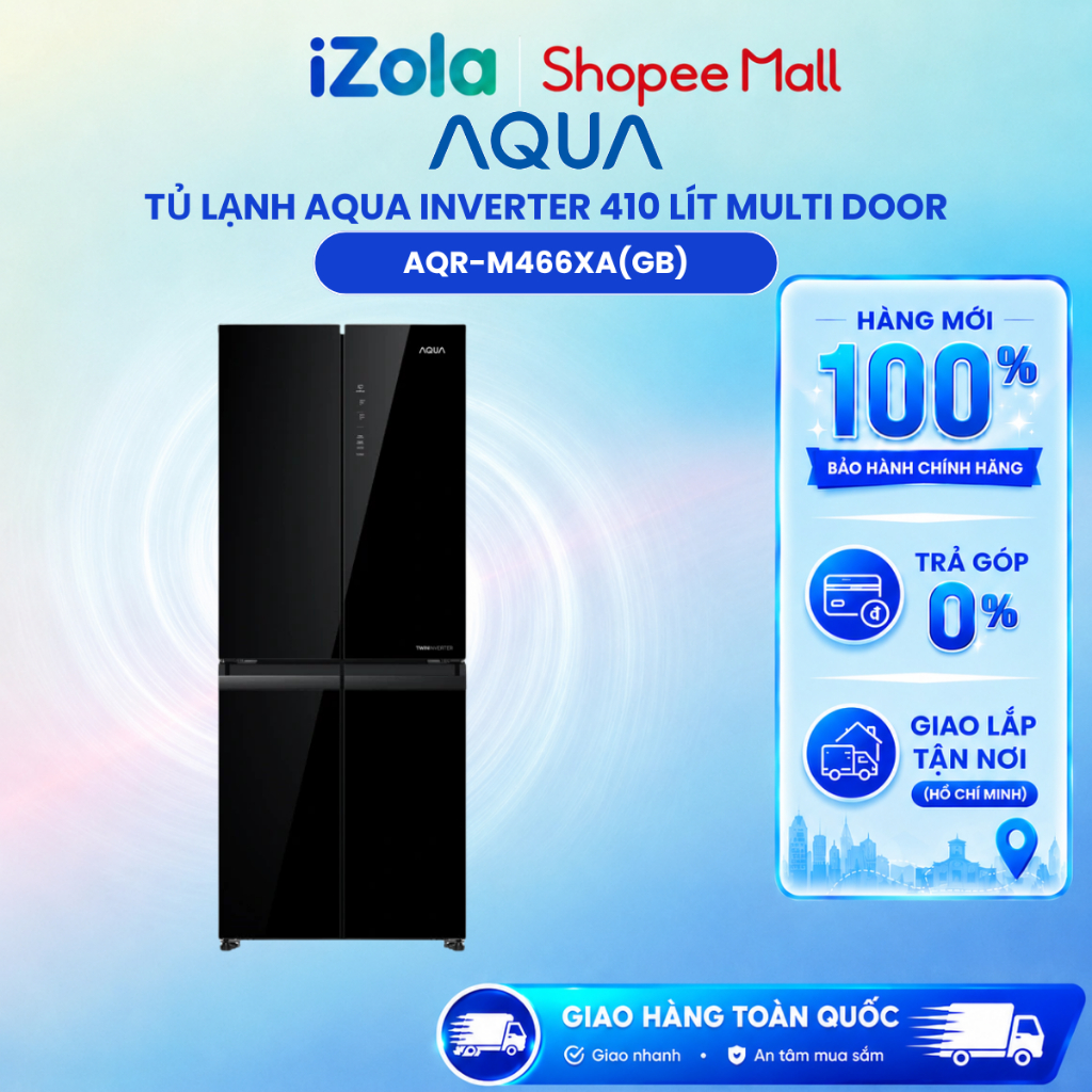 Tủ lạnh Aqua Inverter 410L AQR-M466XA(GB) - Hàng chính hãng