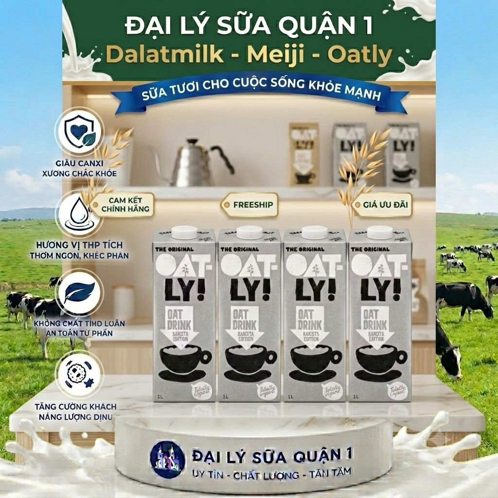 Set 4 hộp sữa yến mạch Oatly - 4 hộp