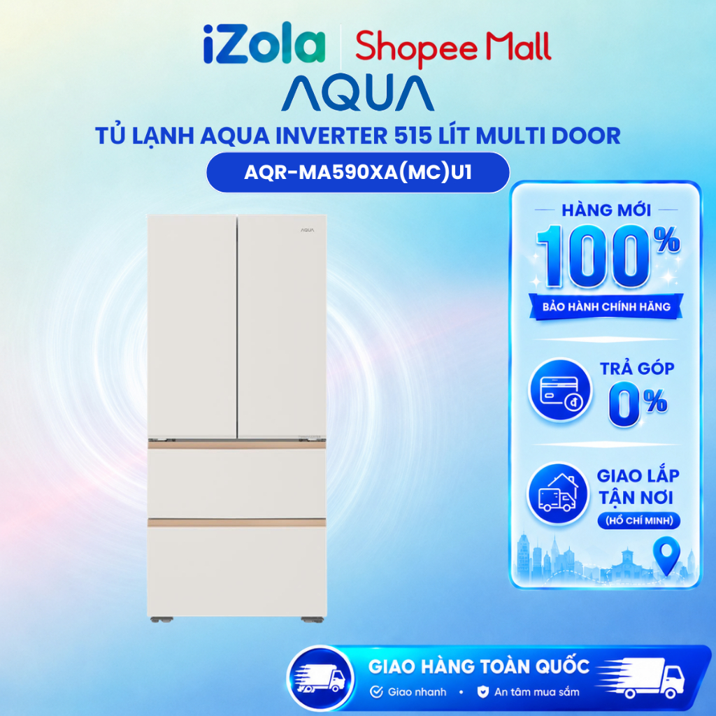 AQR-MA590XA(MC)U1 - Tủ lạnh Aqua Inverter 515 lít AQR-MA590XA(MC)U1 - Hàng chính hãng