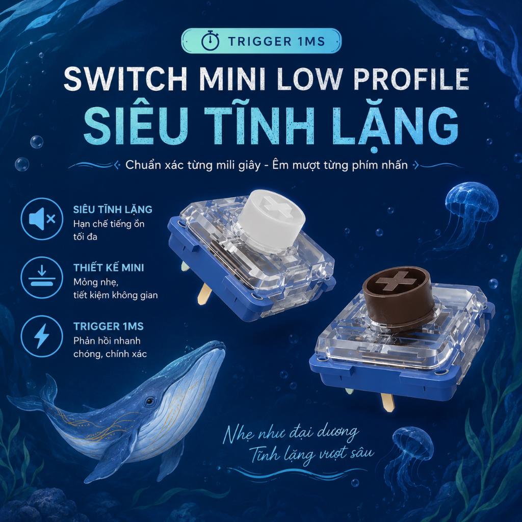 [10 switch] Switch Low profile Silent Kailh Deep Sea linear/ tactile