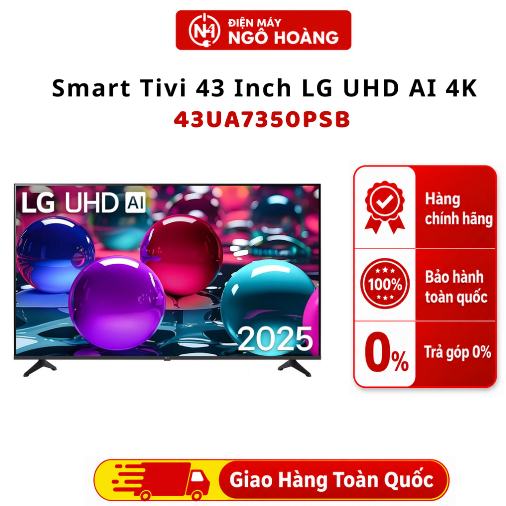 43UA7350PSB - Smart Tivi LG AI 4K 43 Inch 43UA7350PSB, tivi thông minh, giải trí online - Chính Hãng
