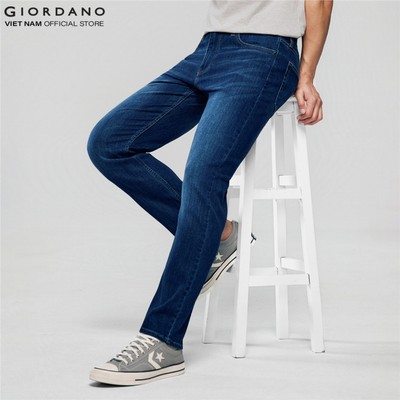 GIORDANO Quần Jeans Dài Nam Men Cool Touch Mid Waist Tapered Jeans 01116207