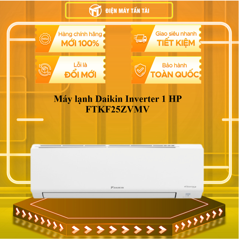 (HCM) - FTKF25ZVMV - Máy lạnh Daikin Inverter 1 HP FTKF25ZVMV (Dưới 15m² (từ 30 đến 45m³)