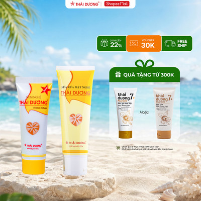 Bộ sản phẩm Kem nghệ Thái Dương 20g và Sữa rửa mặt nghệ Thái Dương 90g - Sao Thái Dương