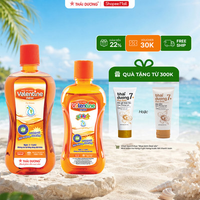 [Hoả tốc] Nước súc miệng Valentine ngăn ngừa nhiệt miệng, hôi miệng, sâu răng, 500ml - Sao Thái Dương 500ml