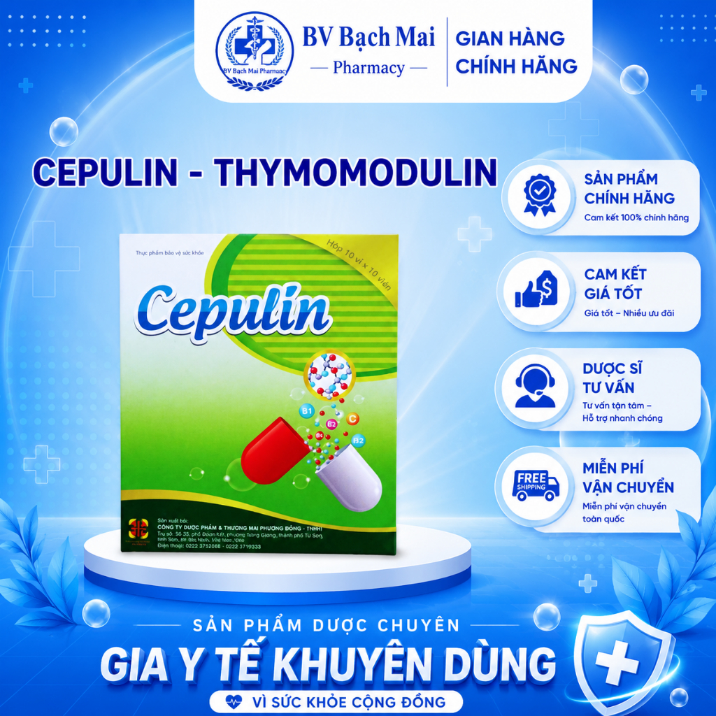 [HÀNG CHUẨN] Cepulin - Thymomodulin - Hỗ trợ tăng cường sức đề kháng