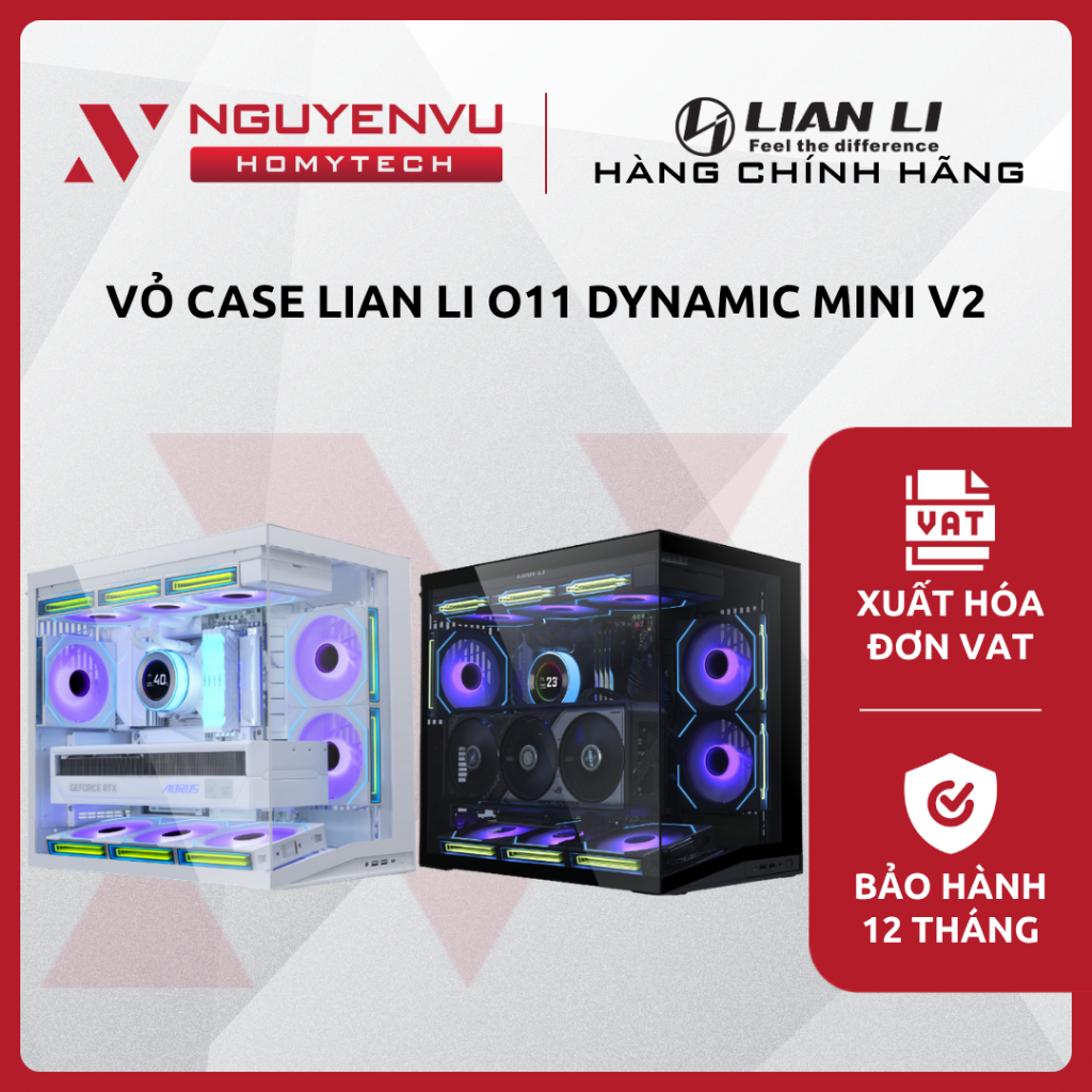 [Full VAT] Vỏ case LIAN LI O11 DYNAMIC MINI V2 (ATX/Type-C/Kính cường lực/Hỗ trợ Main giấu dây) - CH