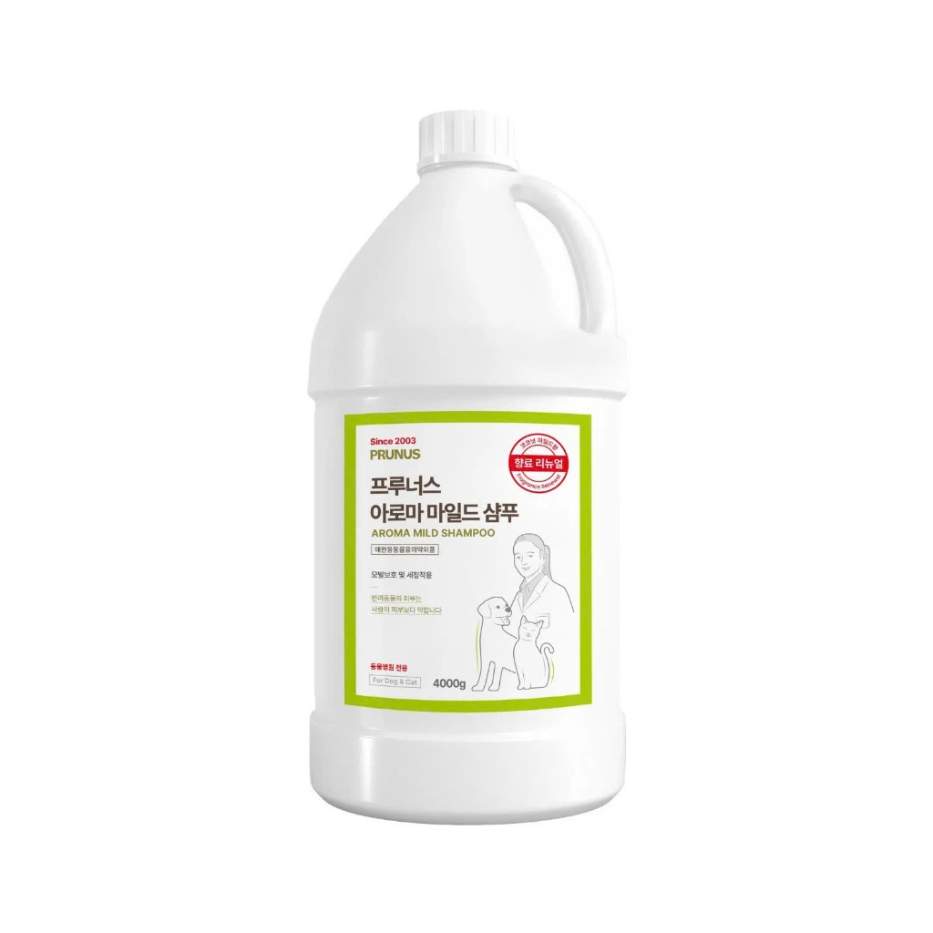 Sữa tắm gội thảo dược cho chó & mèo _ Prunus Aroma Mild Shampoo 4L