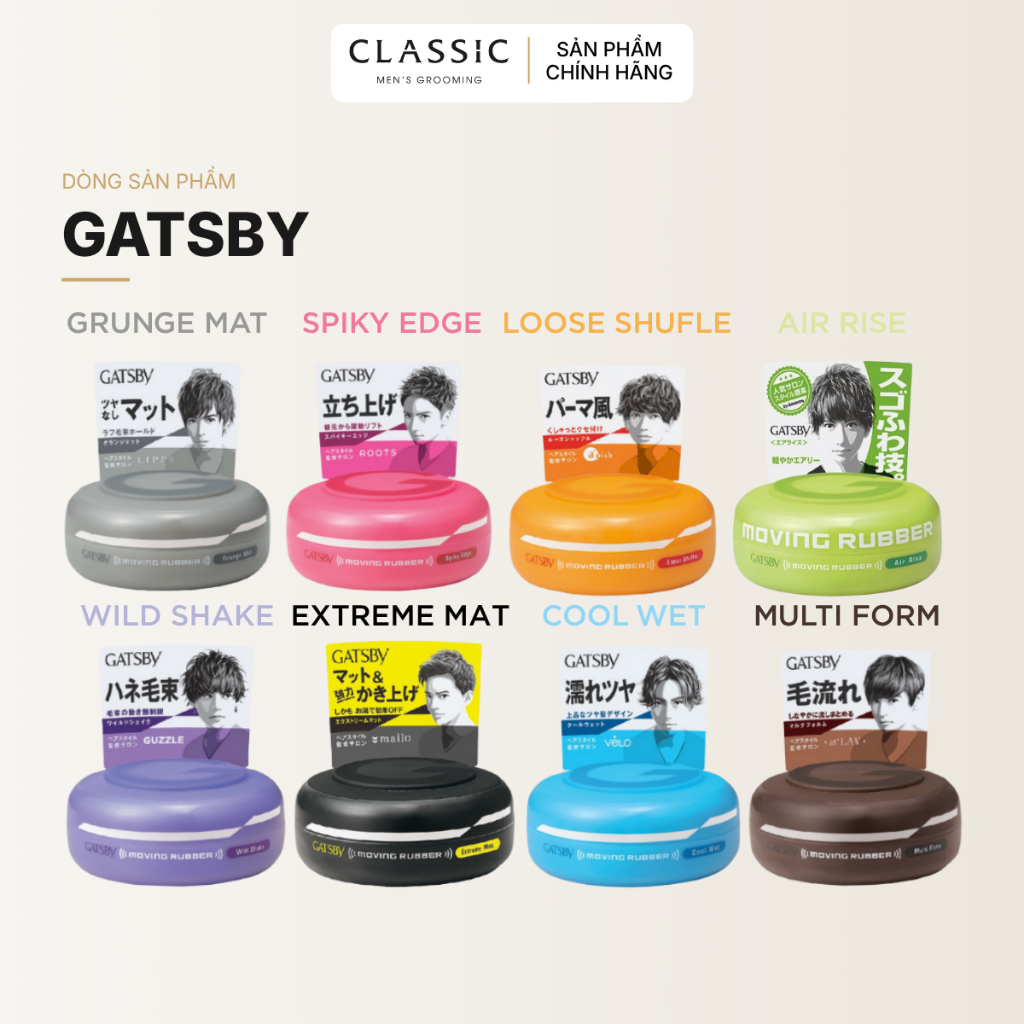 Sáp Vuốt Tóc Gatsby Moving Rubber 80g