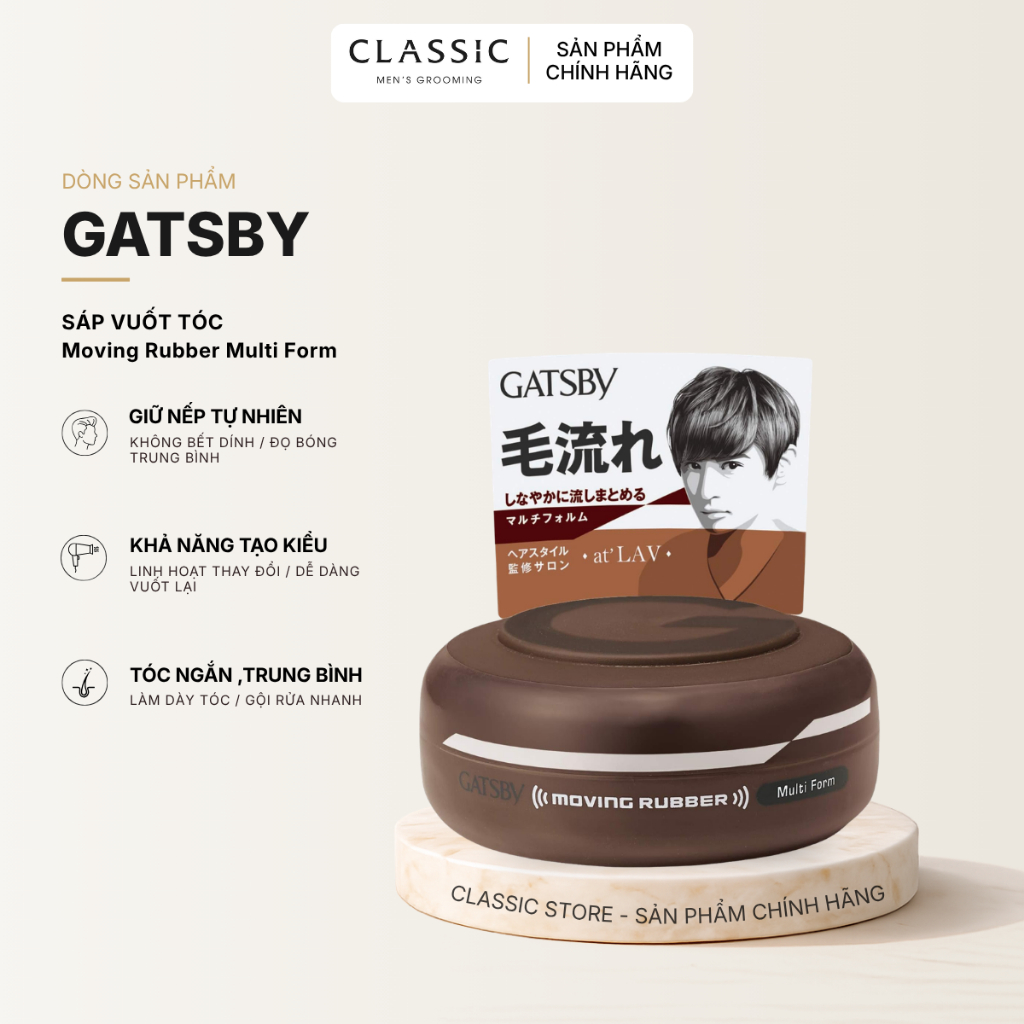 Sáp Vuốt Tóc Gatsby Moving Rubber Multi Form 80g